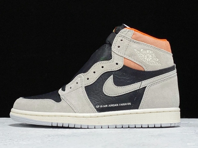 Bmlin Shoes Grey 1 Neutral Retro Air OG Jordan High 555088-018 0724